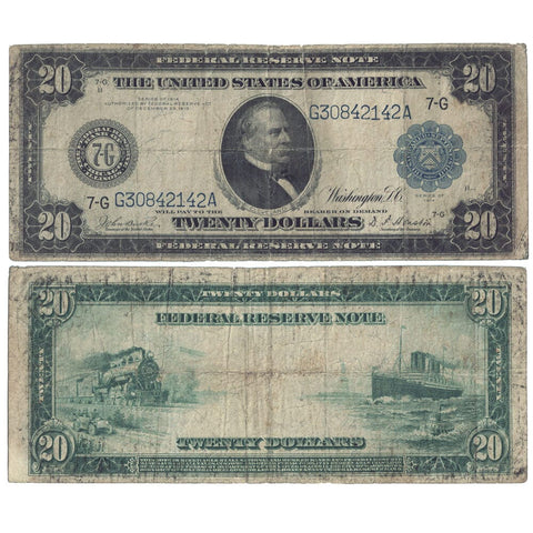 1914 $20 Federal Reserve Bank of Chicago Note Fr. 870 - Fine