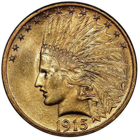 1915 $10 Indian Gold Eagle Coin - Brilliant Uncirculated