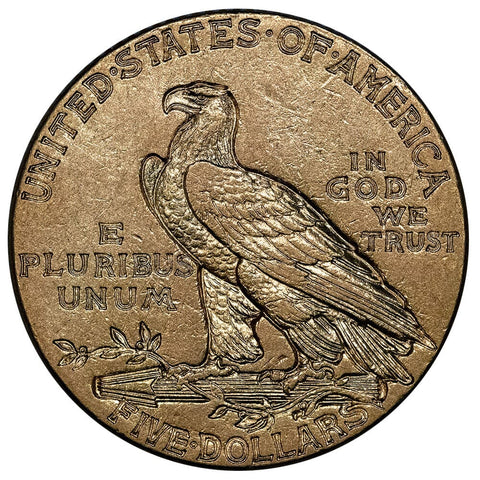 1915 $5 Indian Quarter Eagle Gold Coin - Extremely Fine