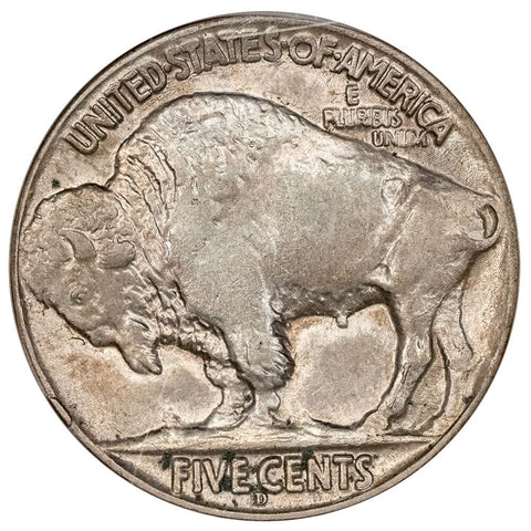 1915-D Type 2 Buffalo Nickel - ANACS AU 50 - About Uncirculated