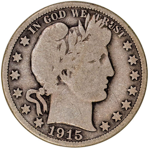 1915 Barber Half Dollar - Very Good