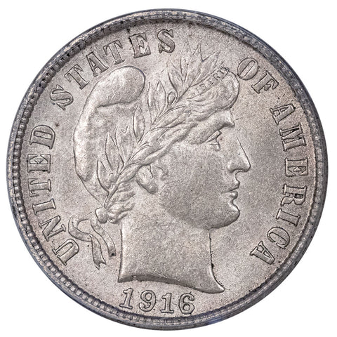 1916 Barber Dime - PCGS MS 62 - Brilliant Uncirculated