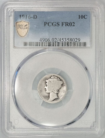 1916-D Mercury Dime - The Key To The Series - PCGS FR 2