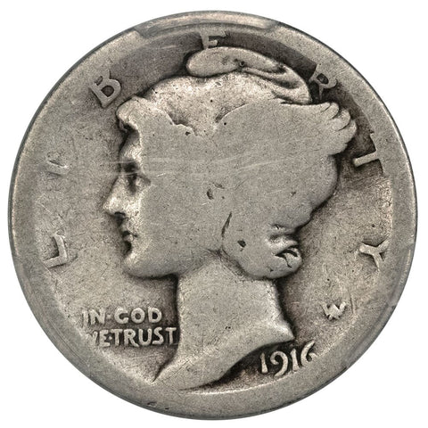 1916-D Mercury Dime - The Key To The Series - PCGS FR 2