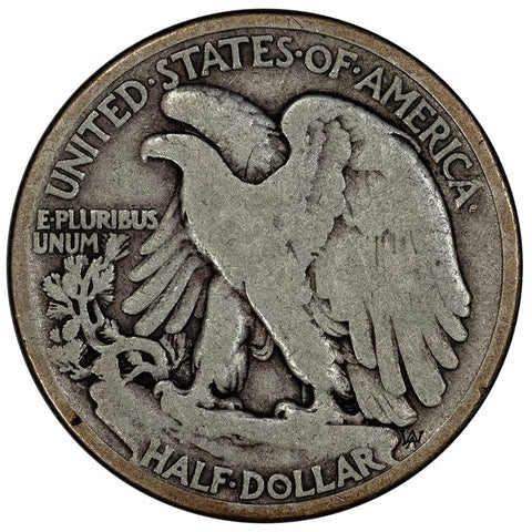 1916-D Walking Liberty Half Dollar - Very Good