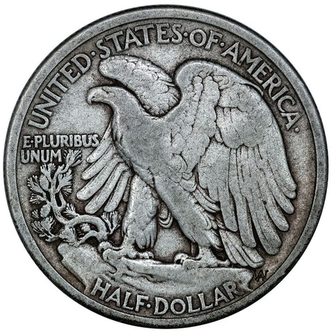 1916-D Walking Liberty Half Dollar - Very Good