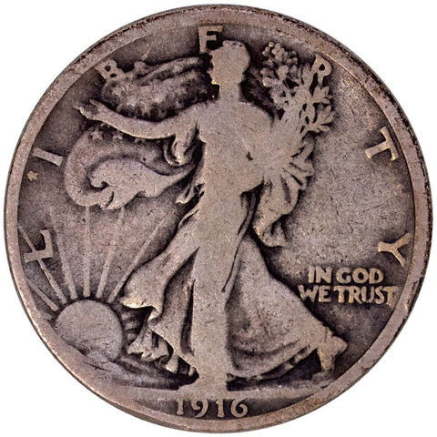 1916 Walking Liberty Half Dollar - Very Good