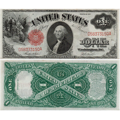 1917 "Sawhorse" $1 Legal Tender Note Fr. 36 - Crisp Uncirculated