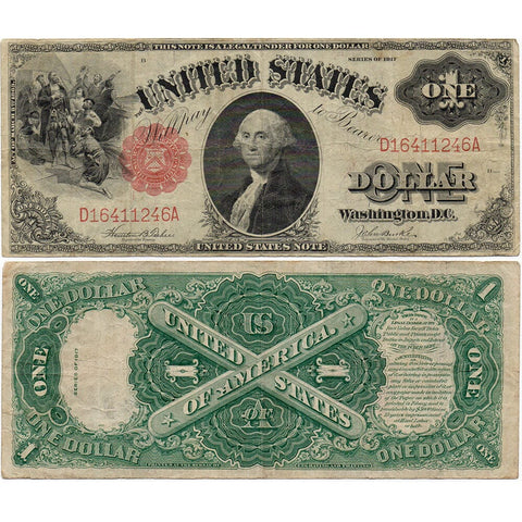 1917 "Sawhorse" $1 Legal Tender Note - Fr. 36 - Fine+