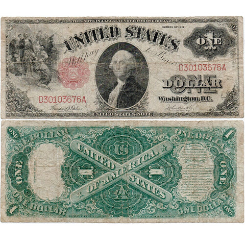 1917 $1 Legal Tender Sawhorse Note - Fr. 36 - Very Good