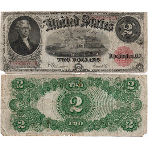 1917 $2 Legal Tender Note Fr. 60 - Net Good/Very Good