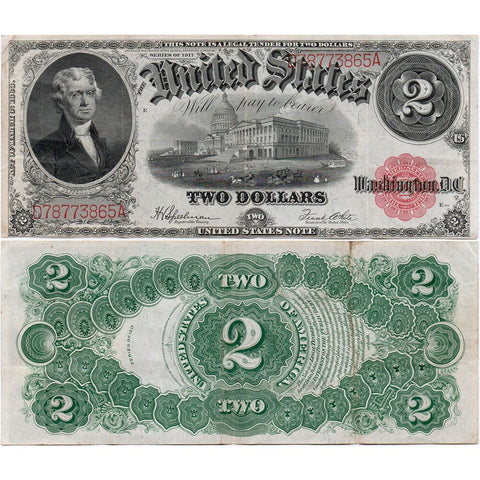 1917 $2 Legal Tender Note Fr. 60 - Very Fine