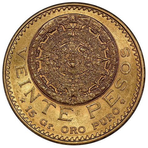 1917 Mexico 20 Peso Gold Coin - KM. 478 - Brilliant Uncirculated