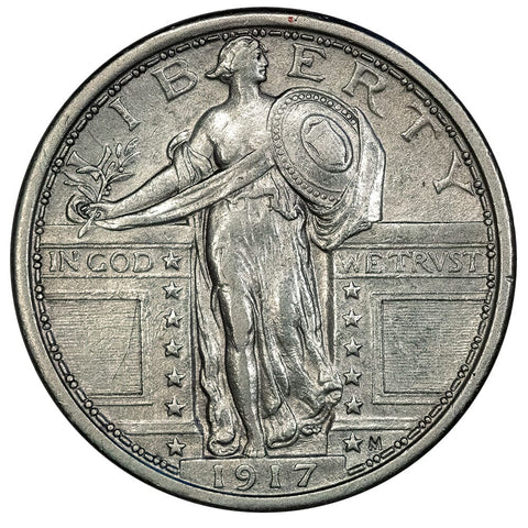 1917 T.1 Standing Liberty Quarters - About Uncirculated Details