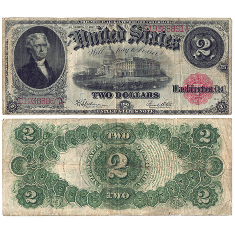 1917 $2 Legal Tender Note Fr. 60 - Fine
