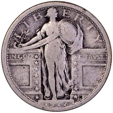1917 Type 1 Standing Liberty Quarter - Fine