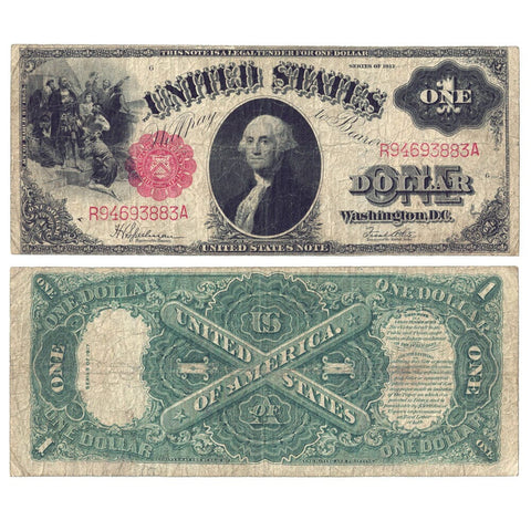 1917 "Sawhorse" $1 Legal Tender Note Fr. 39 - Fine