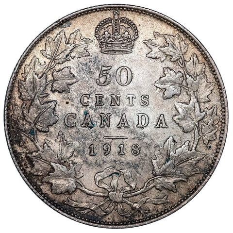 1918 Canada 50 Cent Silver KM.25 - Extremely Fine+