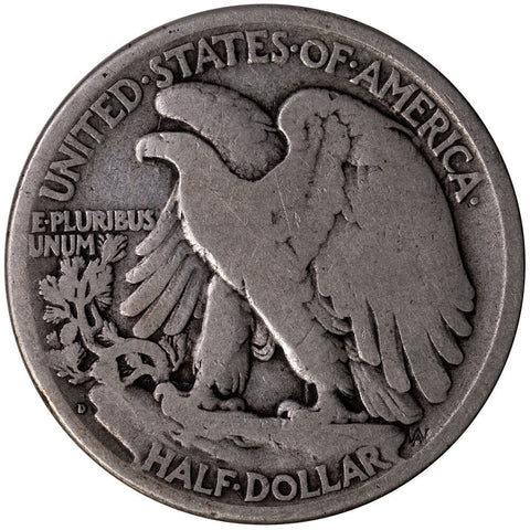 1918-D Walking Liberty Half Dollar - Very Good