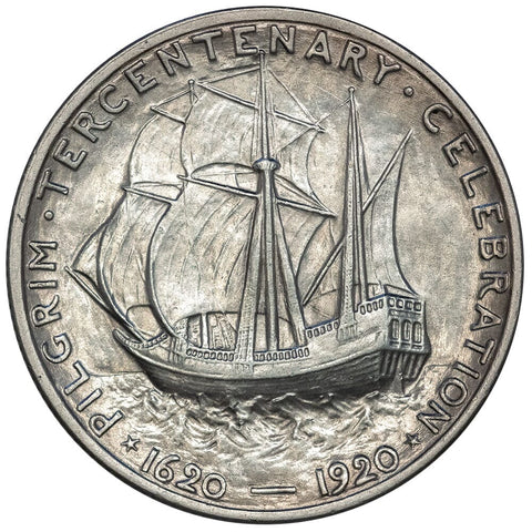 1920 Pilgrim Silver Commemorative Half Dollar - About Uncirculated