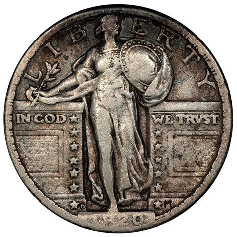 1920-D Standing Liberty Quarters - Fine+ Details