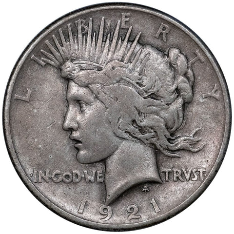 1921 High Relief Peace Dollar - Fine