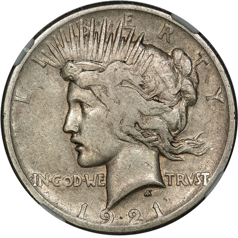 1921 High Relief Peace Dollar - NGC F 15 - Fine+