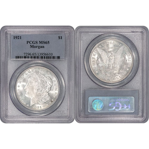 1921 Morgan Dollar - PCGS MS 65 - Gem Brilliant Uncirculated