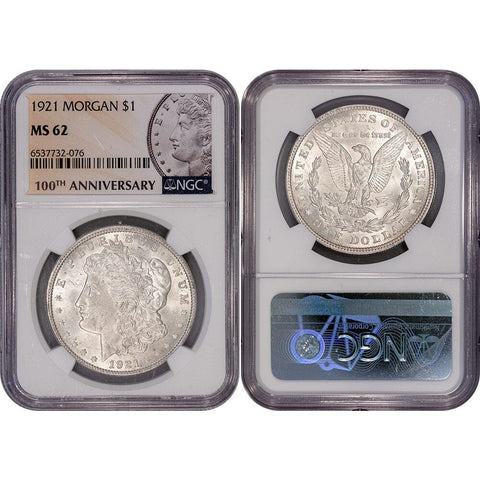 1921 Morgan Dollar - NGC MS 62 - Brilliant Uncirculated