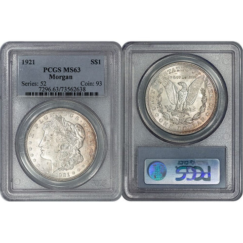 1921 Morgan Dollar - PCGS MS 63 - Choice Brilliant Uncirculated