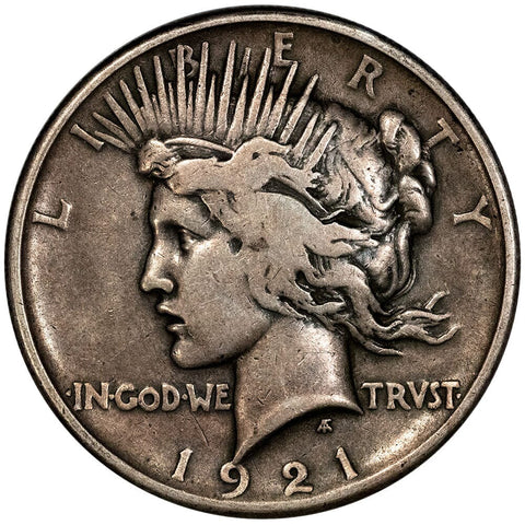 1921 High Relief Peace Dollar - Fine+