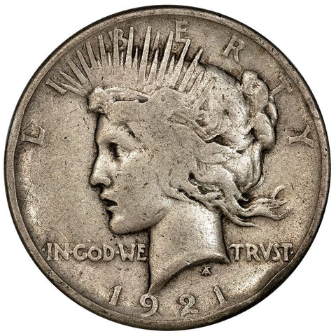 1921 High Relief Peace Dollar - Very Good Details