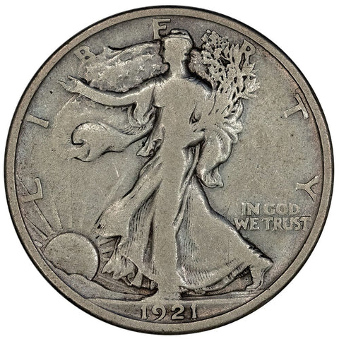 1921-D Walking Liberty Half Dollar - Very Good