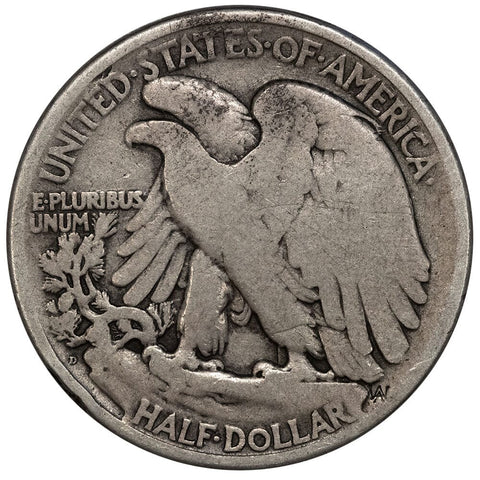 Key-Date 1921-D Walking Liberty Half Dollar - Good+