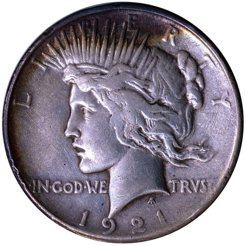 1921 High Relief Peace Dollar - Very Fine Details (Cleaned)