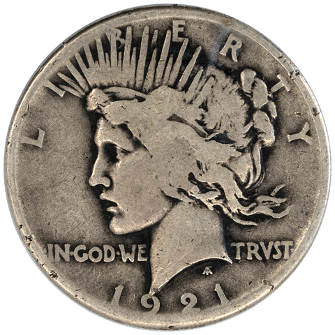1921 Peace Dollar High Relief - Very Good