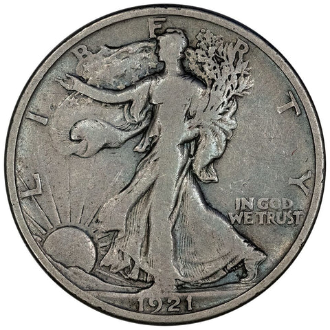 1921-S Walking Liberty Half Dollar - Very Good