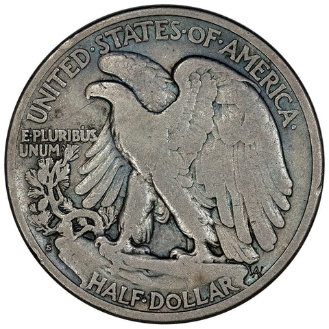 1921-S Walking Liberty Half Dollar - Very Good