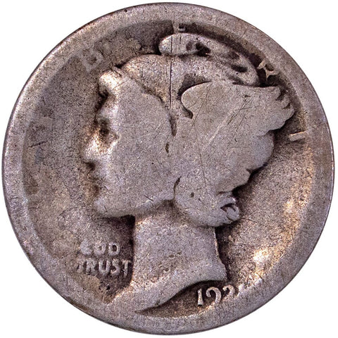 1921 Mercury Dime - About Good - Key Date