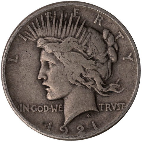 1921 High Relief Peace Dollar - Fine