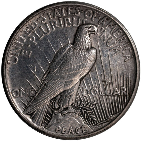 1921 High Relief Peace Dollar - About Uncirculated Details (Polished)