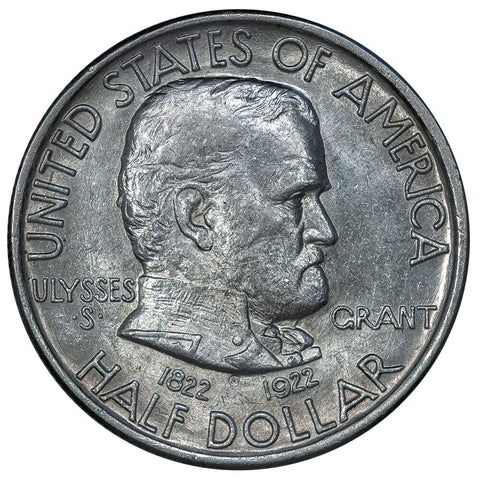 1922 Grant Silver Commemorative Half Dollar - About Uncirculated