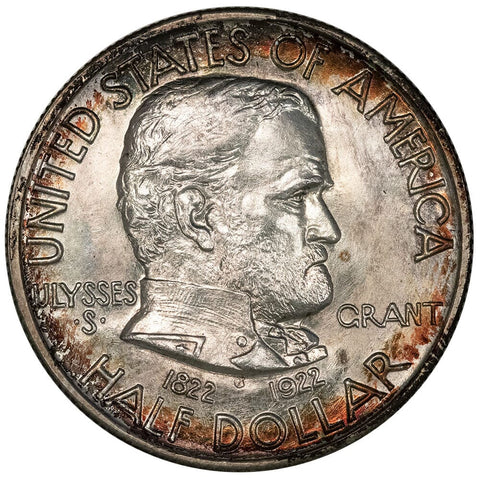 1922 Grant Silver Commemorative Half Dollar - Gem Toned Uncirculated