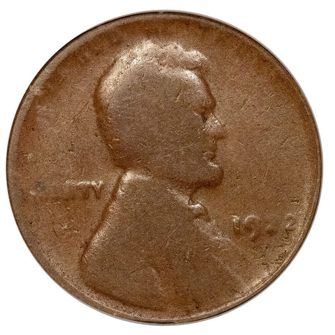1922 No D Strong Reverse Lincoln Wheat Cent FS-401 - ANACS AG 3