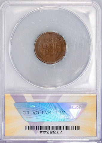 1922 No D Strong Reverse Lincoln Wheat Cent FS-401 - ANACS AG 3