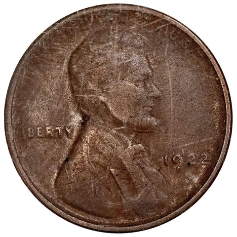 1922 No D Strong Reverse Lincoln Wheat Cent FS-401 - NGC VF 20 BN