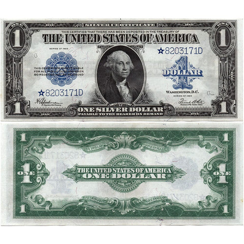 1923 $1 U.S. Large Size Silver Certificate Star Note Fr. 237* - Extremely Fine