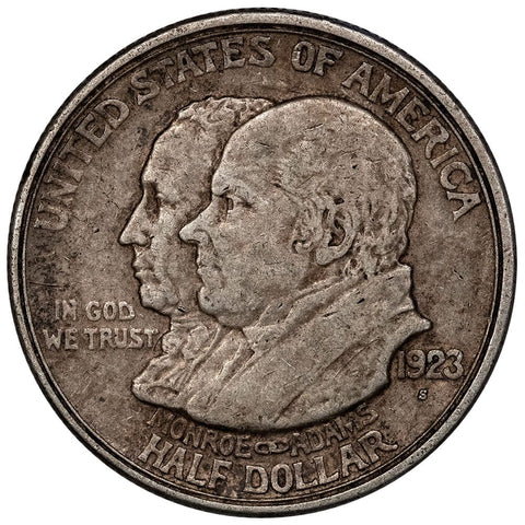 1923-S Monroe Silver Commemorative Half Dollar - Extremely Fine