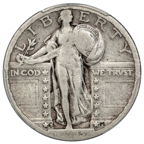 1923-S Standing Liberty Quarter - Key Date - PCGS Good 6