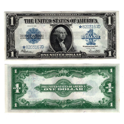 1923 $1 U.S. Large Size Silver Certificate Star Note Fr. 237* - Extremely Fine